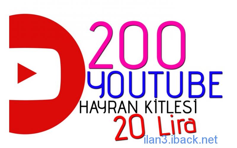 Sizin için 200 global youtube hayran yollarım